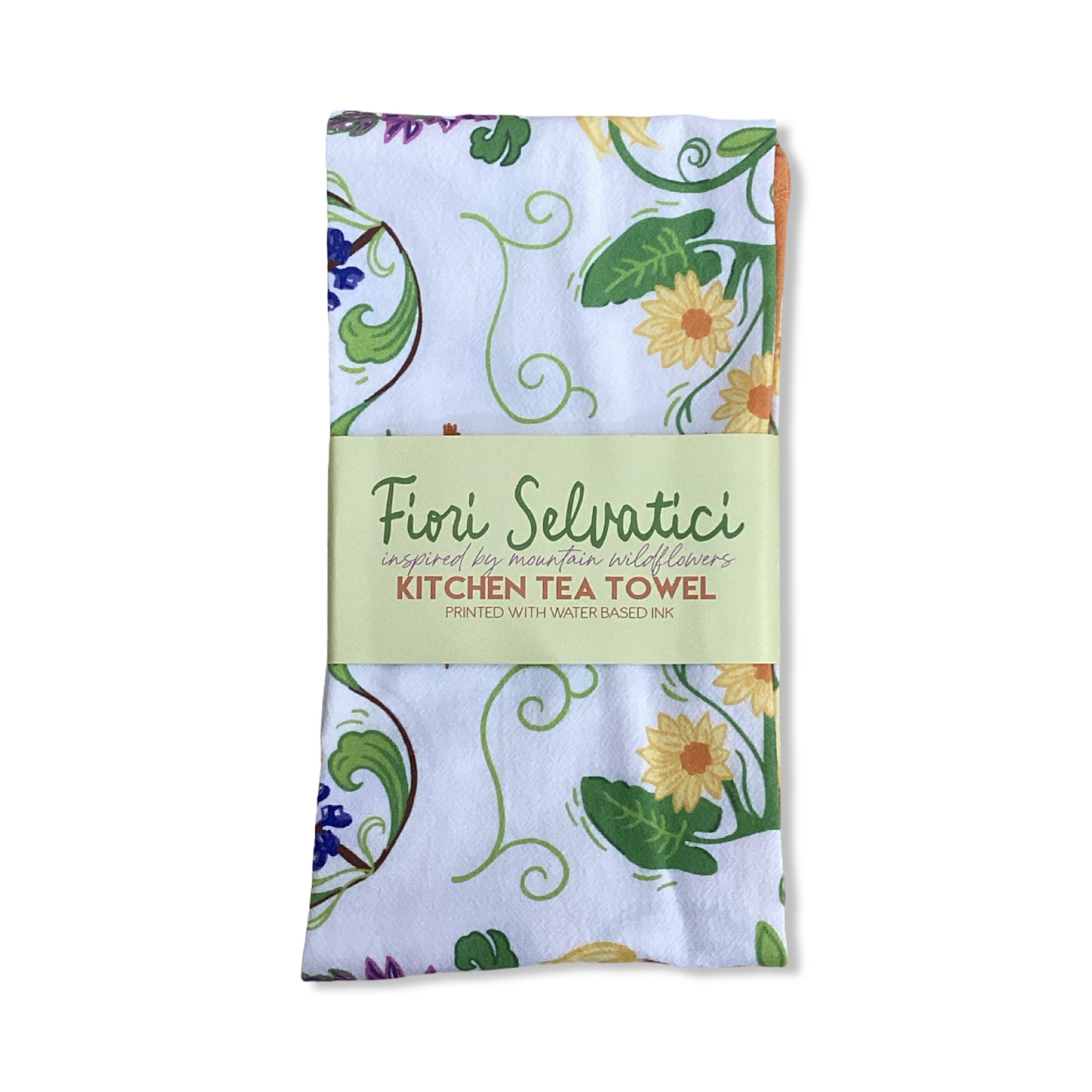 Floral Tea Towel - Corvidae
