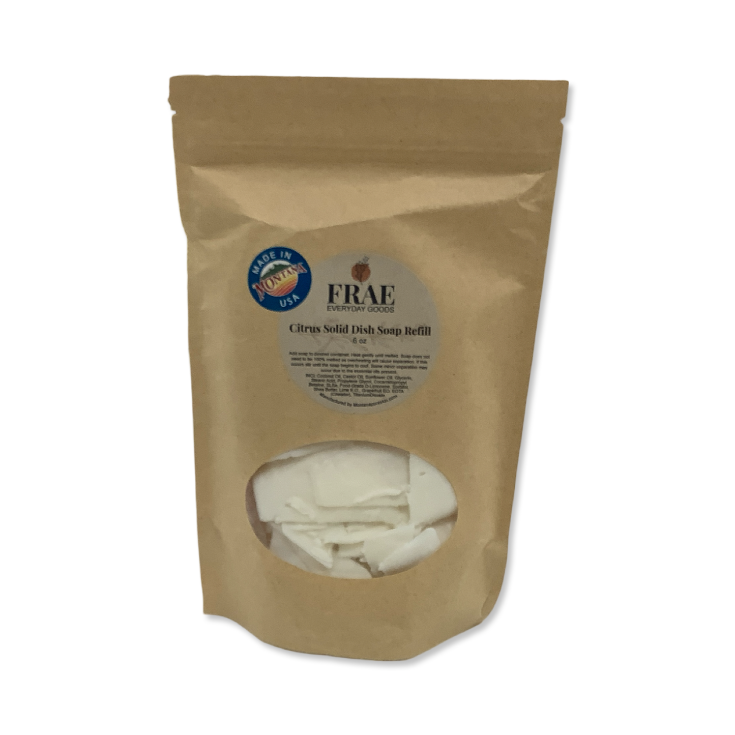 Citrus Solid Dish Soap - Refill - Frae Everyday Goods