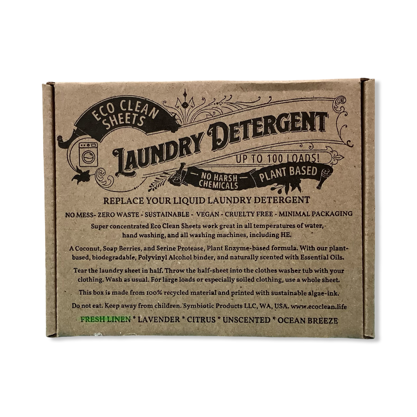 Eco Clean Laundry Detergent Sheets - Symbiotic Products