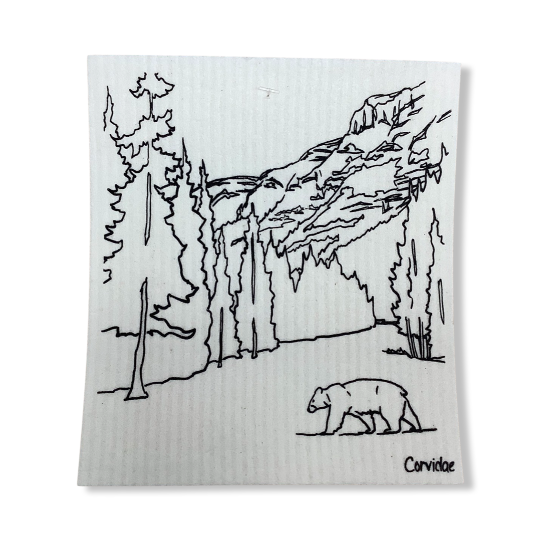 Swedish Dishcloth - Corvidae