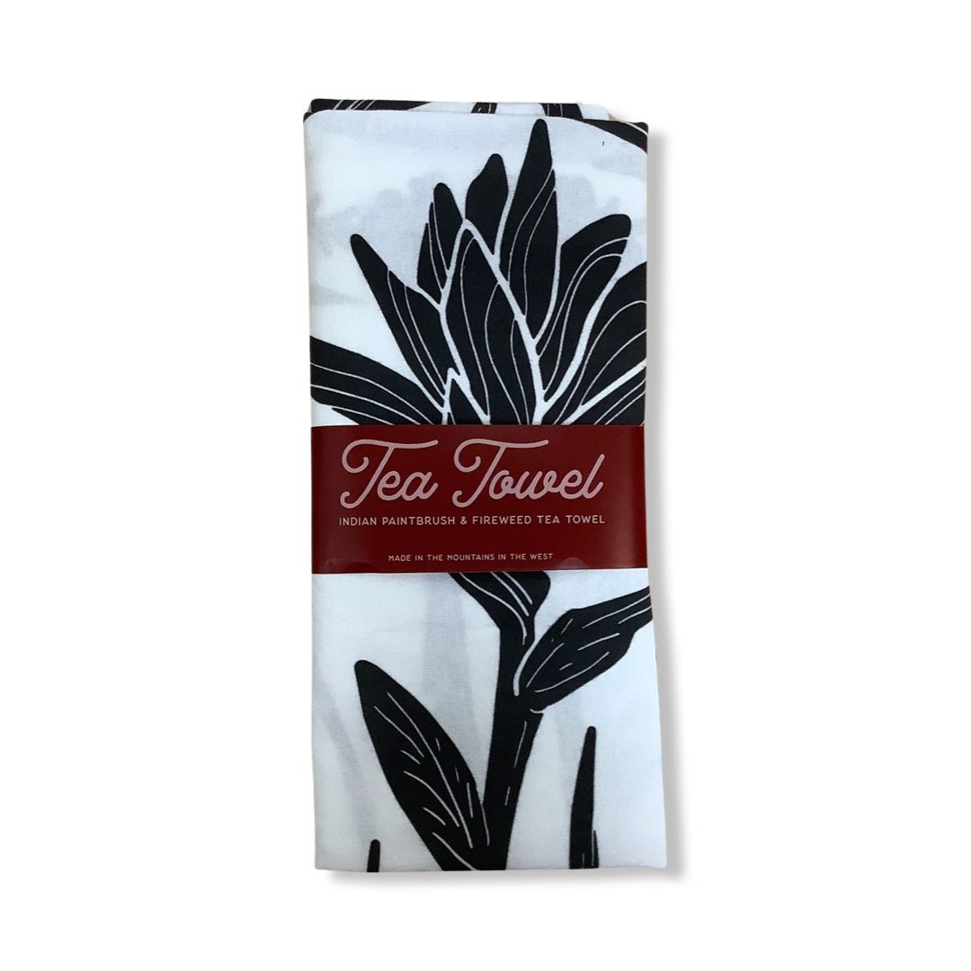 Floral Tea Towel - Corvidae
