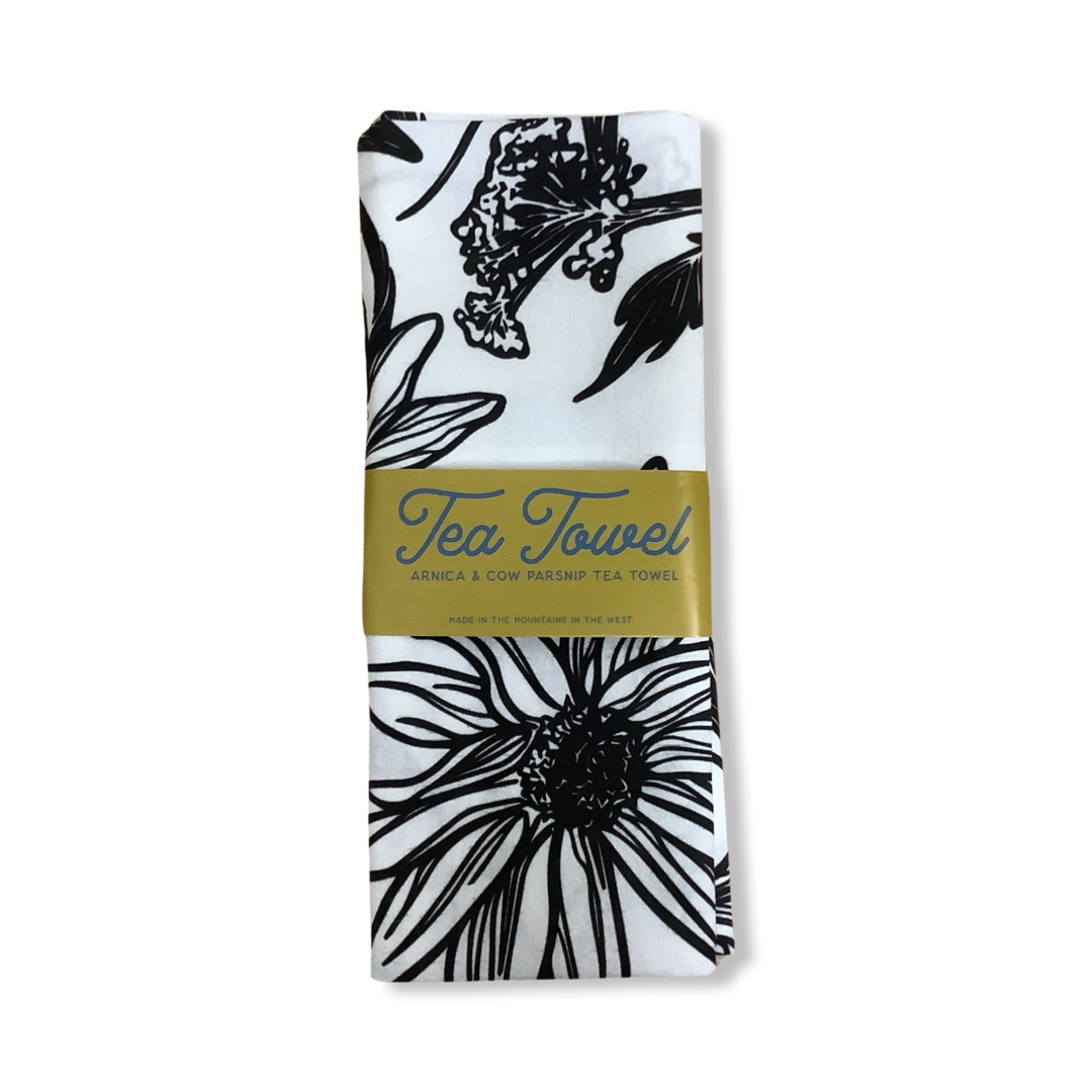Floral Tea Towel - Corvidae