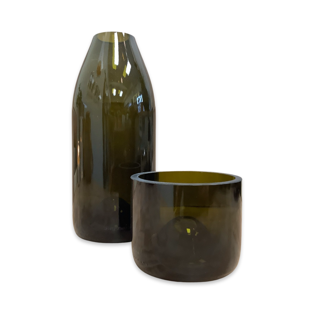 Wine Bottle Drinkware - Glassed Over Candles