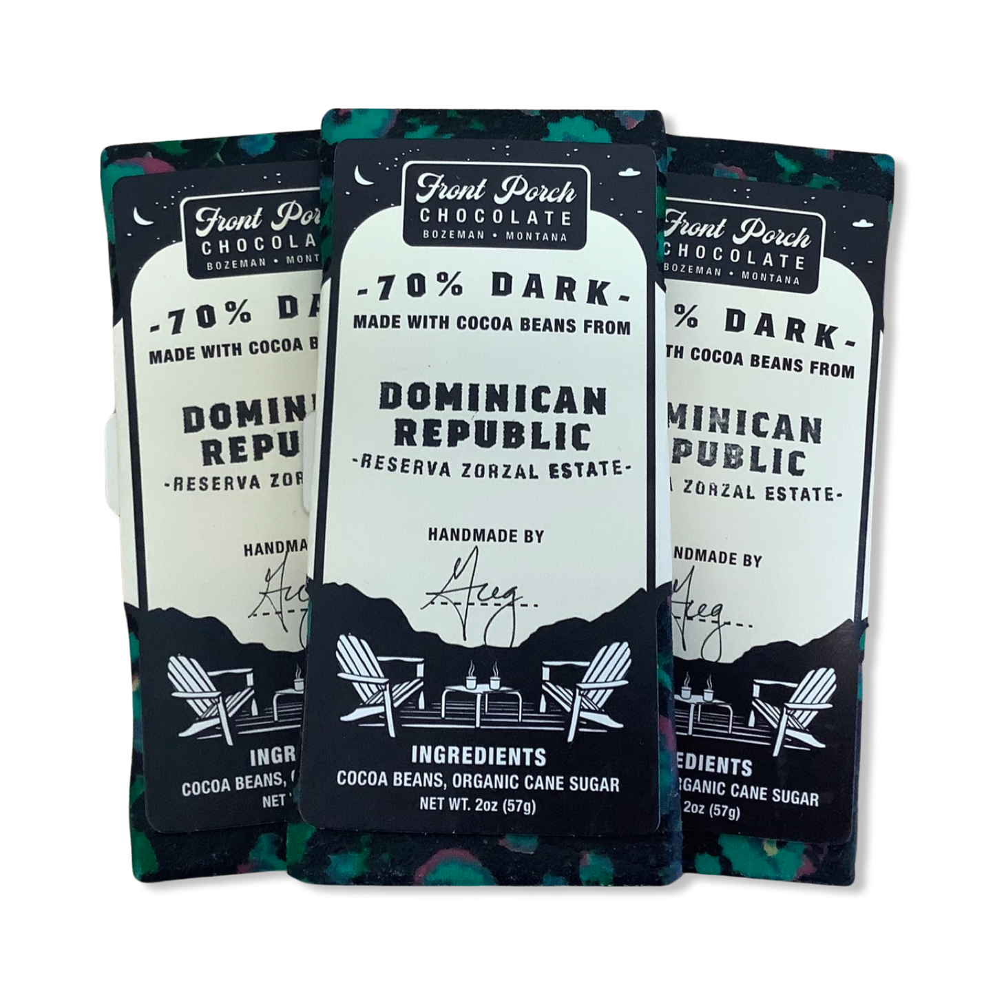 Beeswax Wrapped 70% Dark Chocolate Bar (2oz) - Front Porch Chocolate