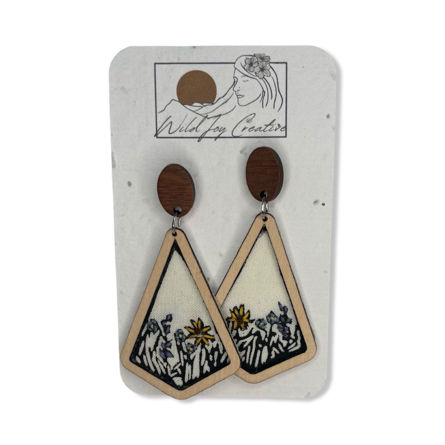 Embroidered Earrings - Wild Joy Creative