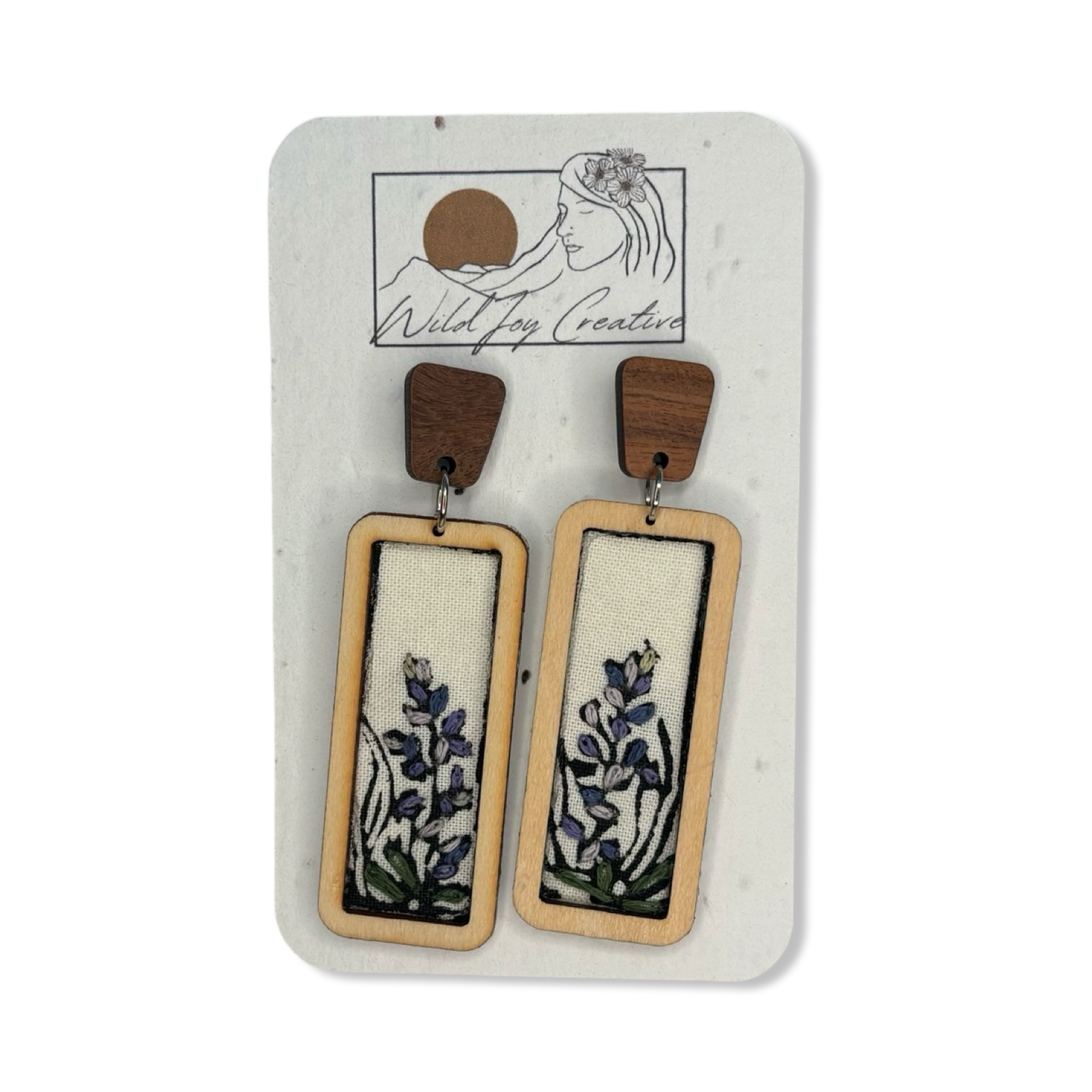 Embroidered Earrings - Wild Joy Creative