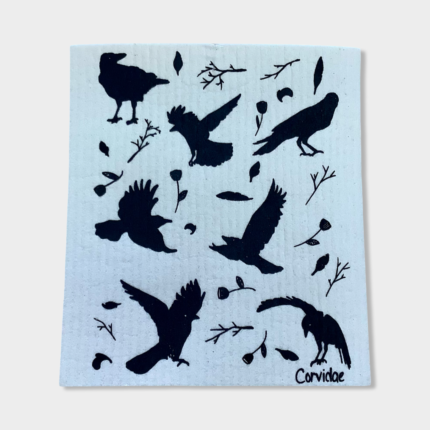 Swedish Dishcloth - Corvidae