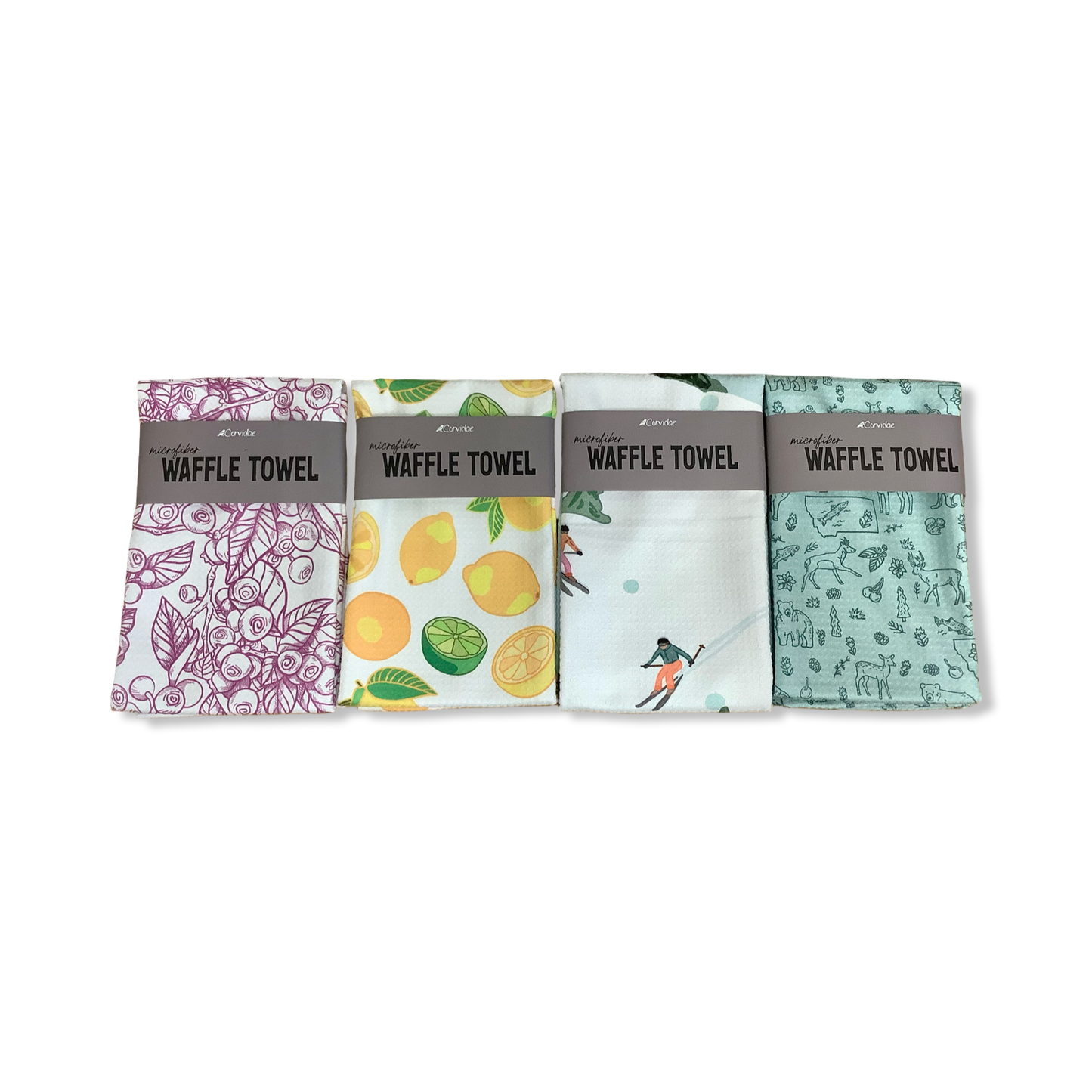 Microfiber Waffle Towel - Corvidae