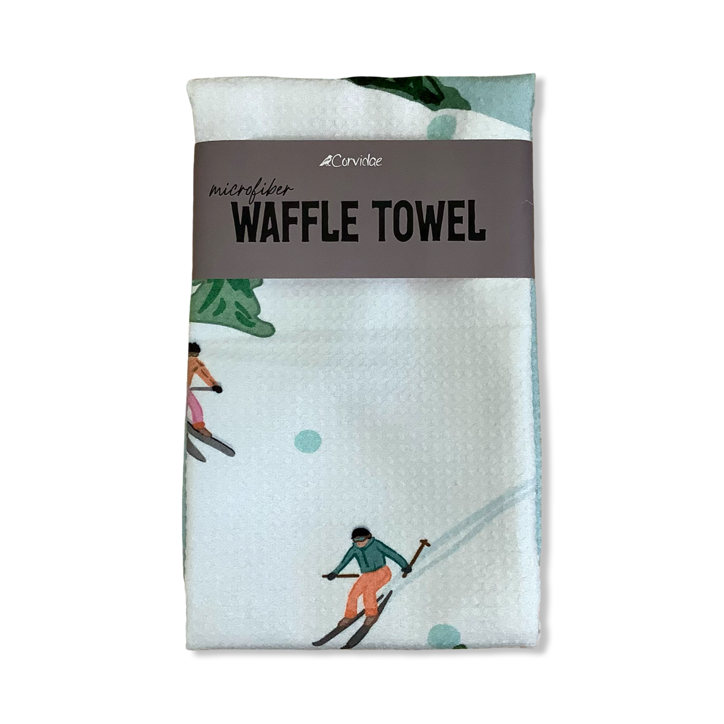 Microfiber Waffle Towel - Corvidae