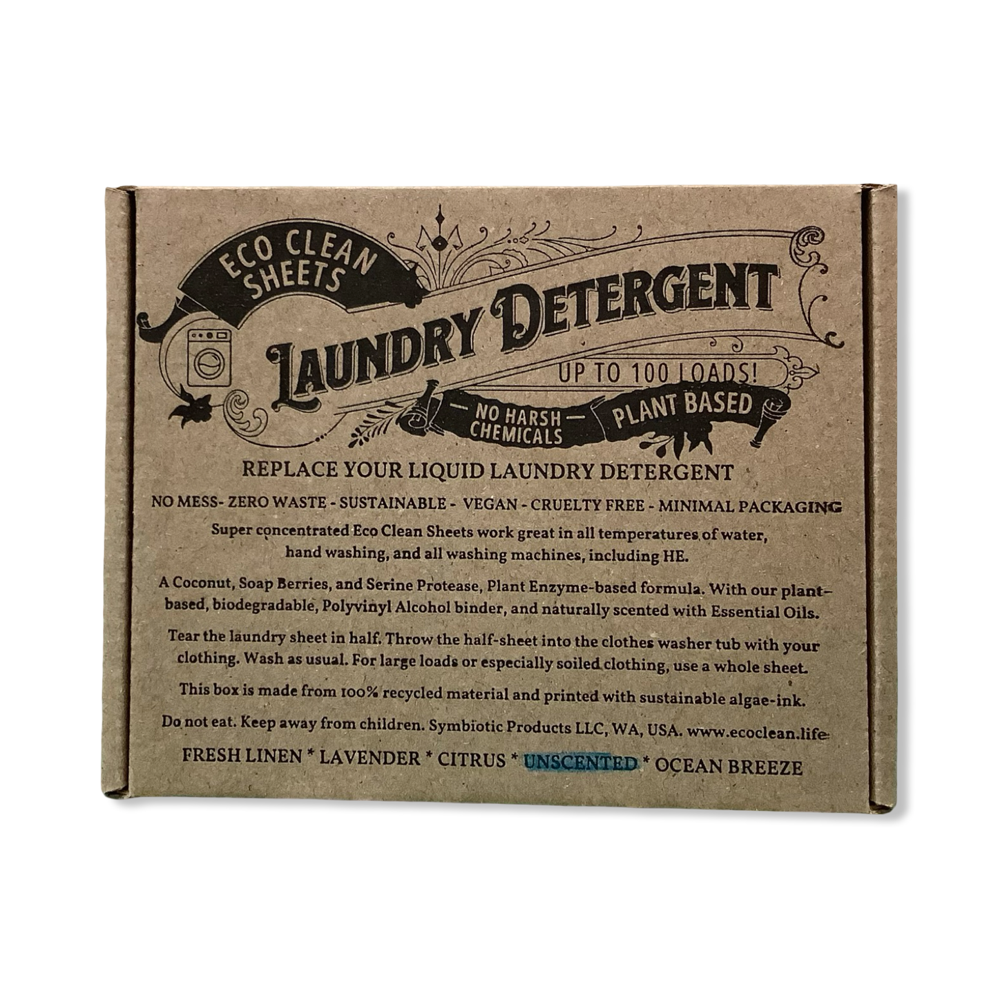 Eco Clean Laundry Detergent Sheets - Symbiotic Products