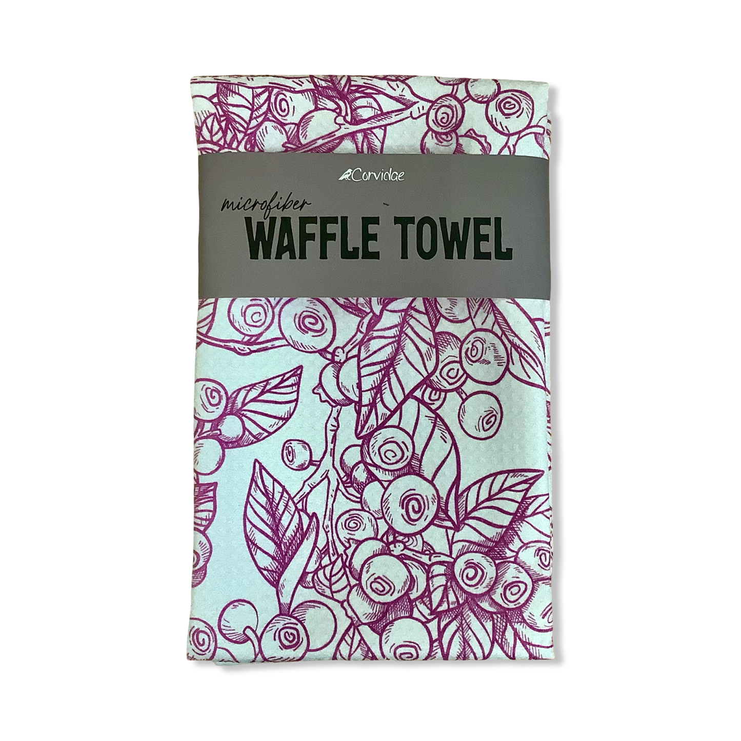 Microfiber Waffle Towel - Corvidae