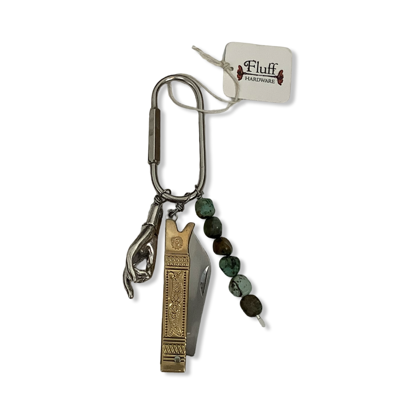 Purse Charm- Fluff Hardware