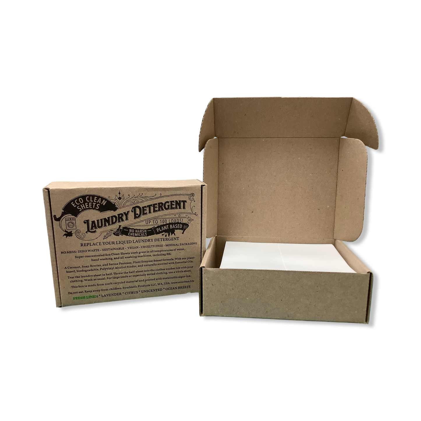 Eco Clean Laundry Detergent Sheets - Symbiotic Products
