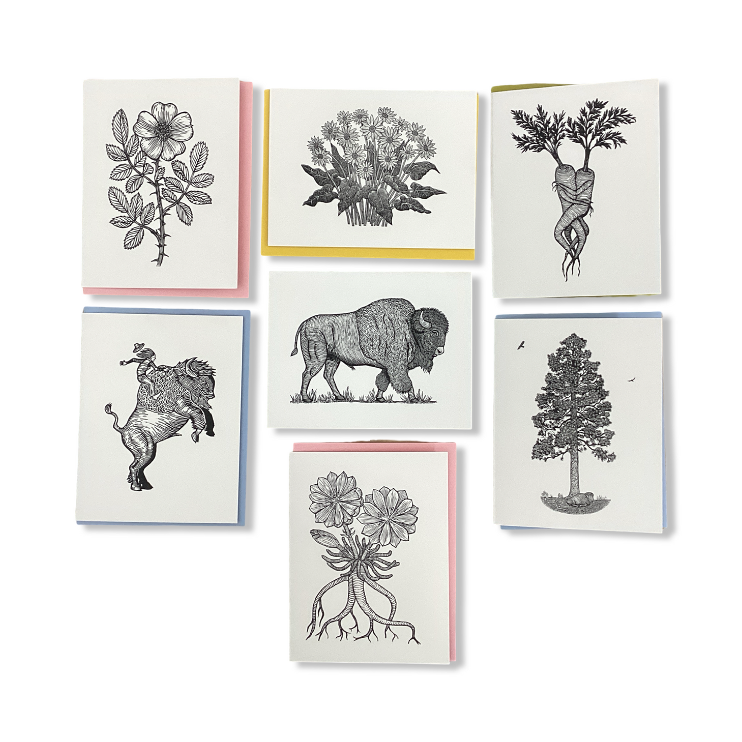 Linocut Relief Print Card - Anomal Press