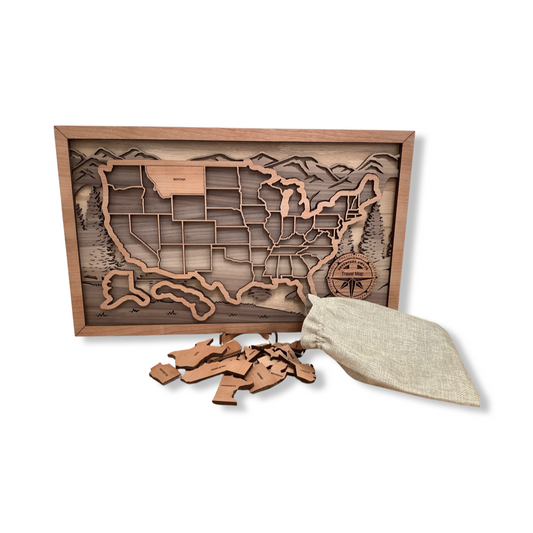 State Travel Tracking Map - Rising Joy Creations