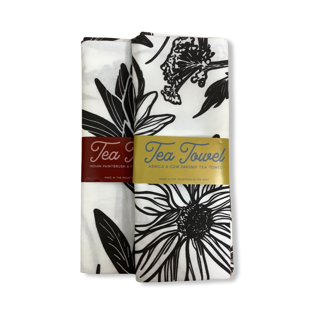 Floral Tea Towel - Corvidae