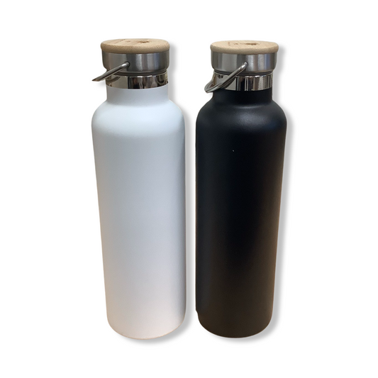 Stainless Steel Water Bottle with Bamboo Lid - ME Mother Earth