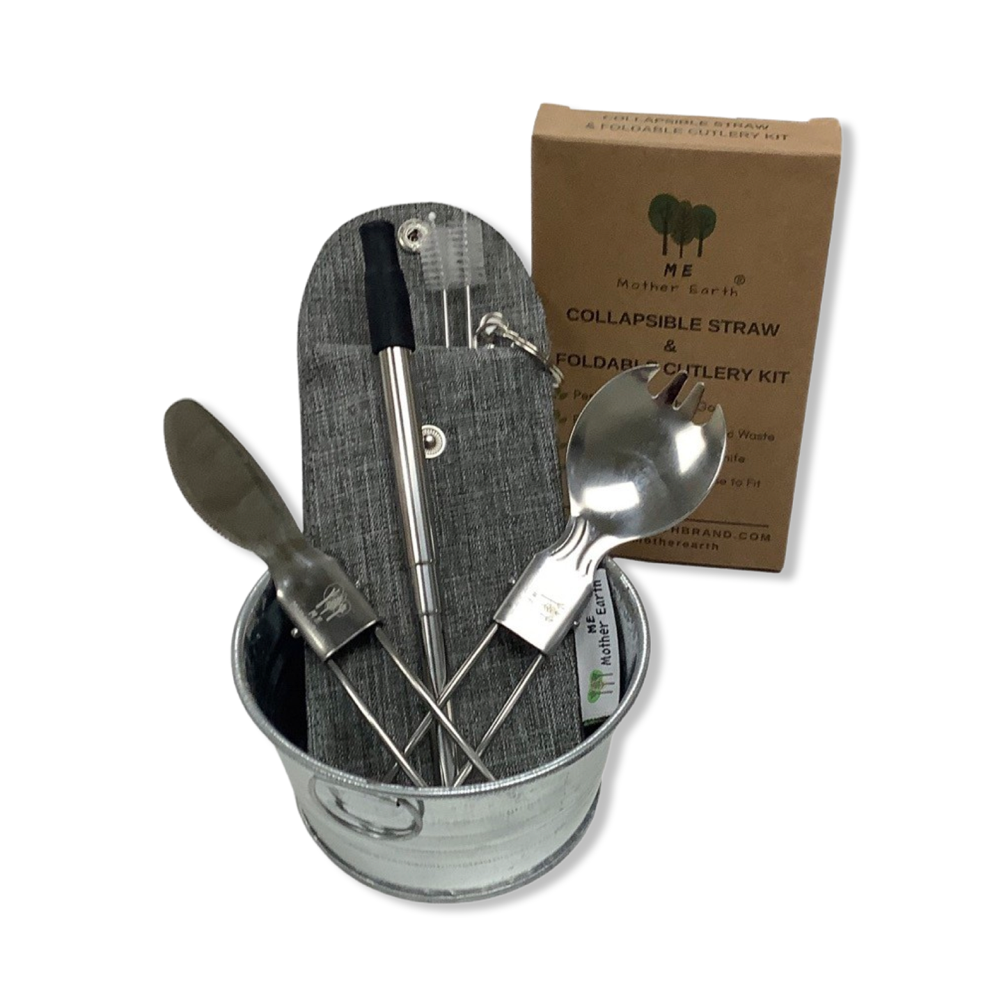 Collapsable Straw & Cutlery Set - ME Mother Earth