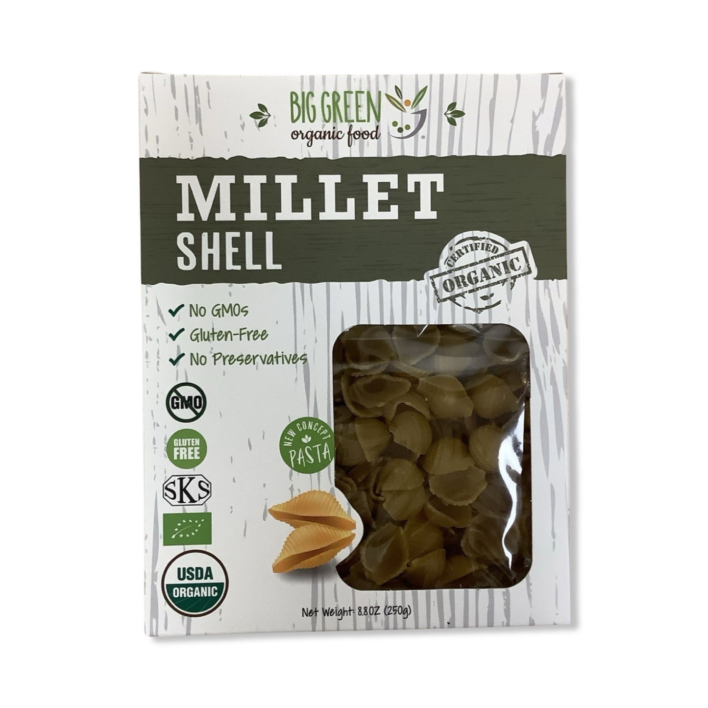 Organic Millet Shells - Big Green Organic Food