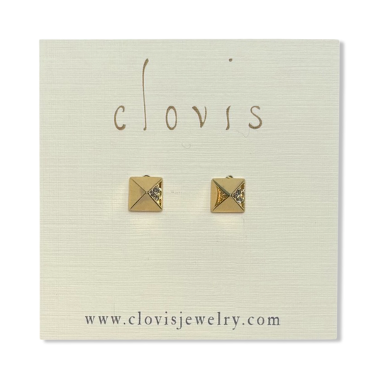 Pyramid Studs - Clovis Jewelry