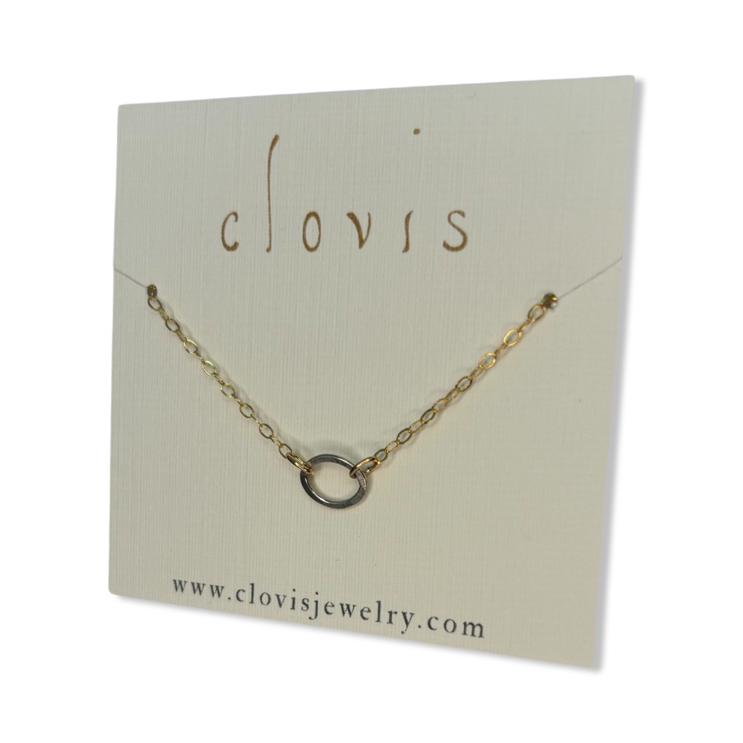 Tiny Hoop Necklace - Clovis Jewelry