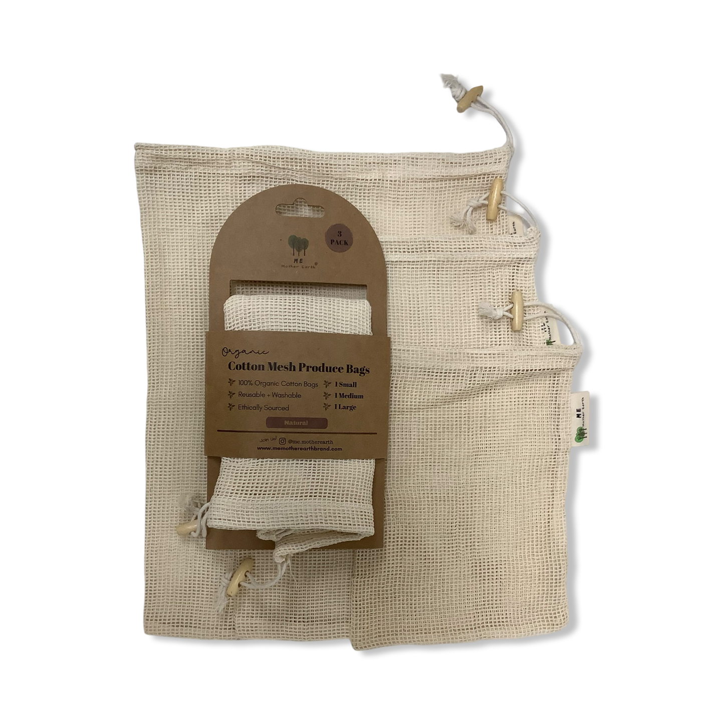 Cotton Mesh Produce Bags - ME Mother Earth