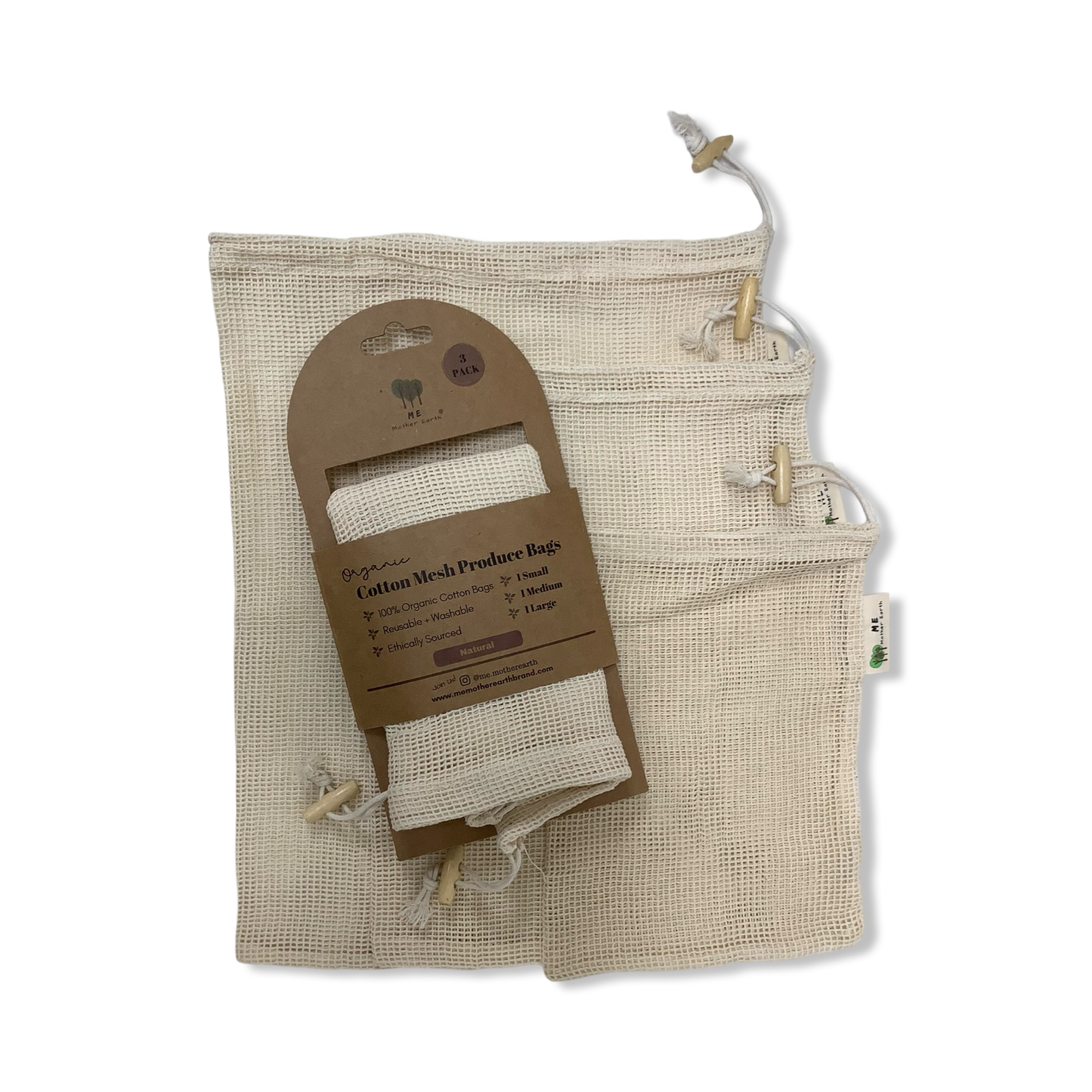 Cotton Mesh Produce Bags - ME Mother Earth