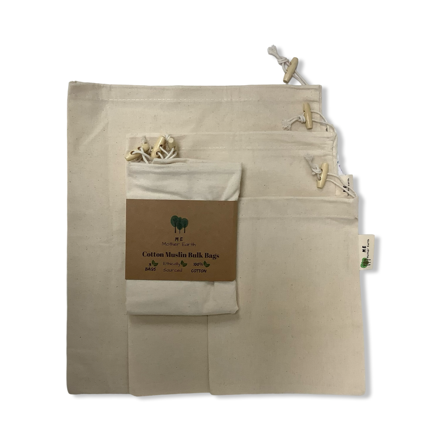 Cotton Muslin Bulk Bags - ME Mother Earth