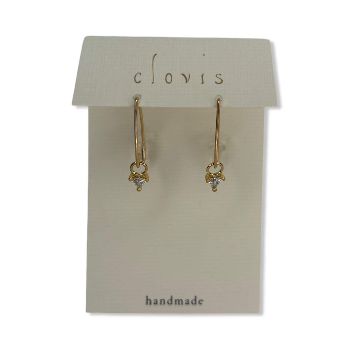 Triangle Gem Earrings - Clovis Jewelry