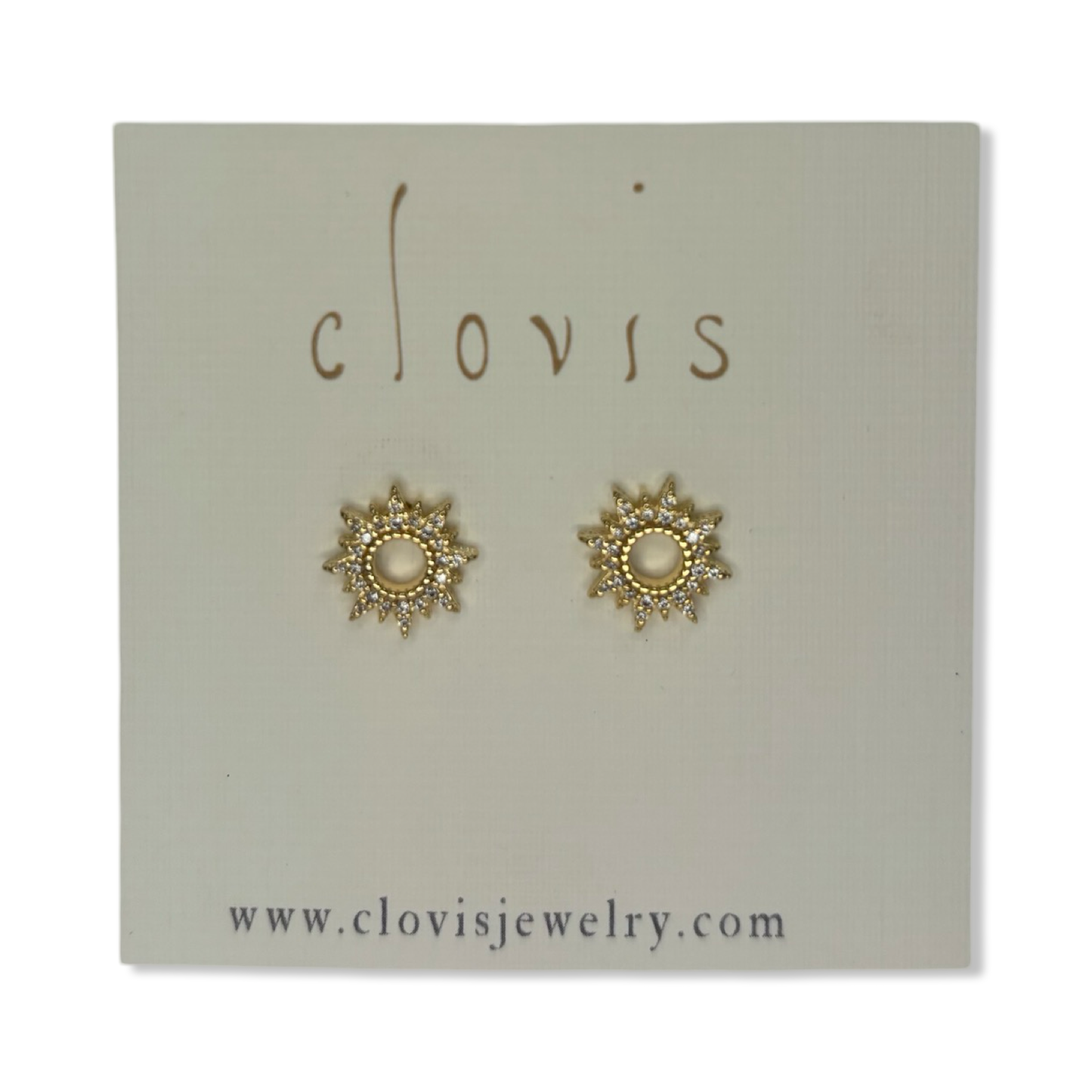 Sunburst Gem Studs - Clovis Jewelry