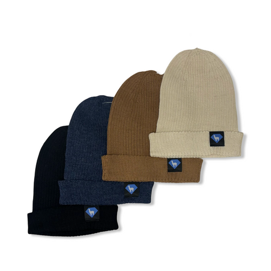 Knit Beanie - Sapphire Alpaca