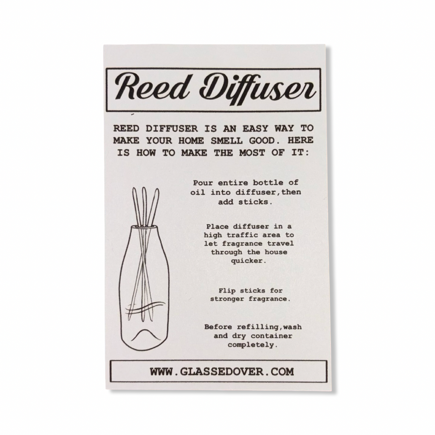 Wine Bottle Reed Diffuser - Glassed Over Candles