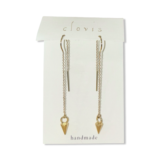 Thread Through Spike Earrings - Clovis Jewelry