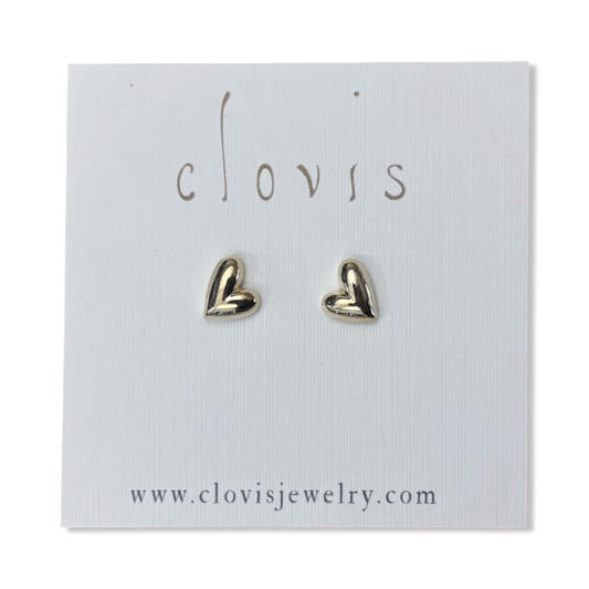 Heart Studs - Clovis Jewelry