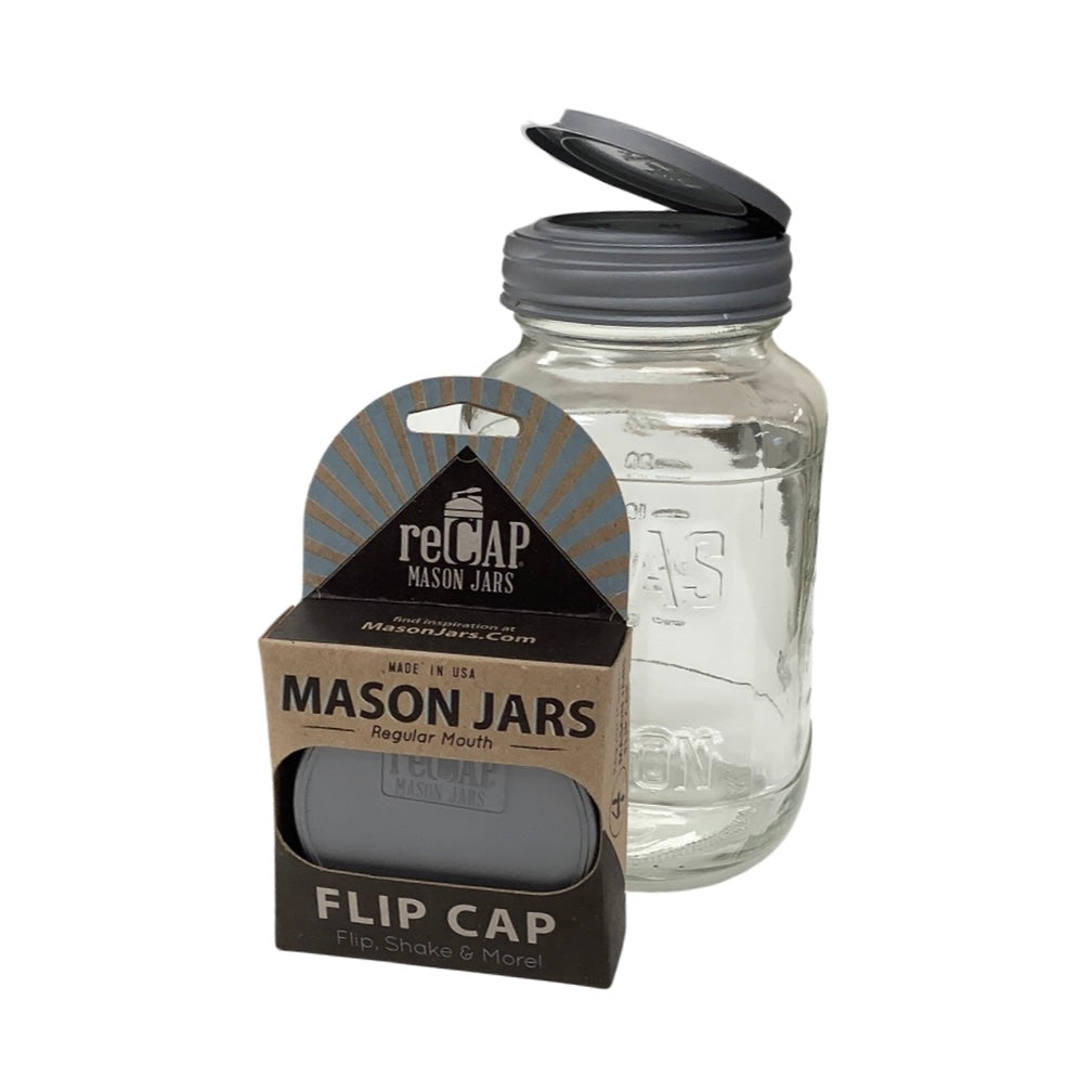 Mason Jar Lid FLIP Cap - Standard Mouth - reCAP