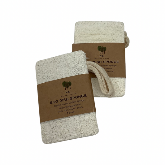 Compostable Loofah Dish Sponge: Double Layer 3-Pack - ME Mother Earth